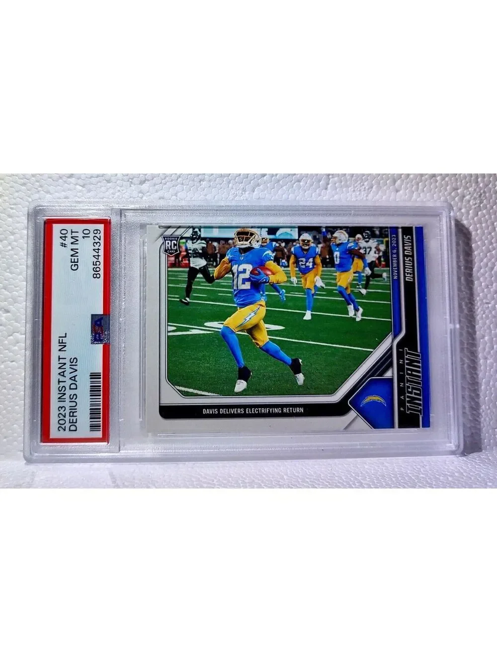 Derius Davis 2023 Panini NFL Rookie #40 Card 1 of 62 Chargers PSA 10 Gem Mint